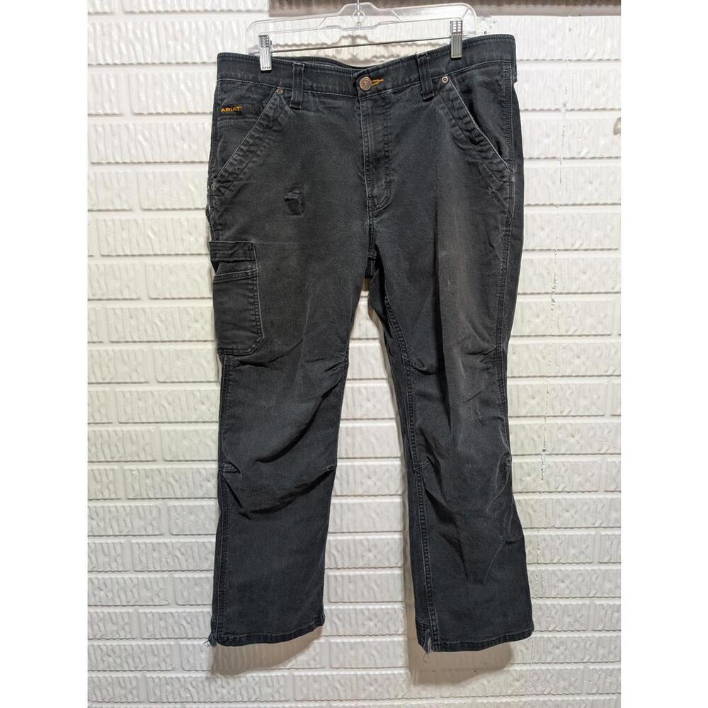 Ariat Men's Utility Distressed Work Pants - Black 36/30